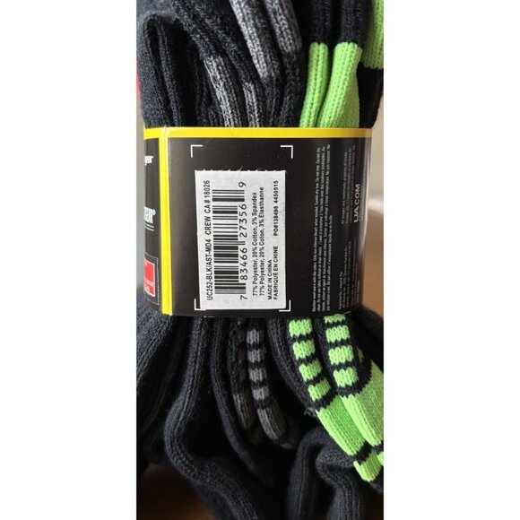 Under Armour HeatGear Trainer Mens Socks Medium 4 Pairs Athletic Performance NEW - Picture 5 of 5